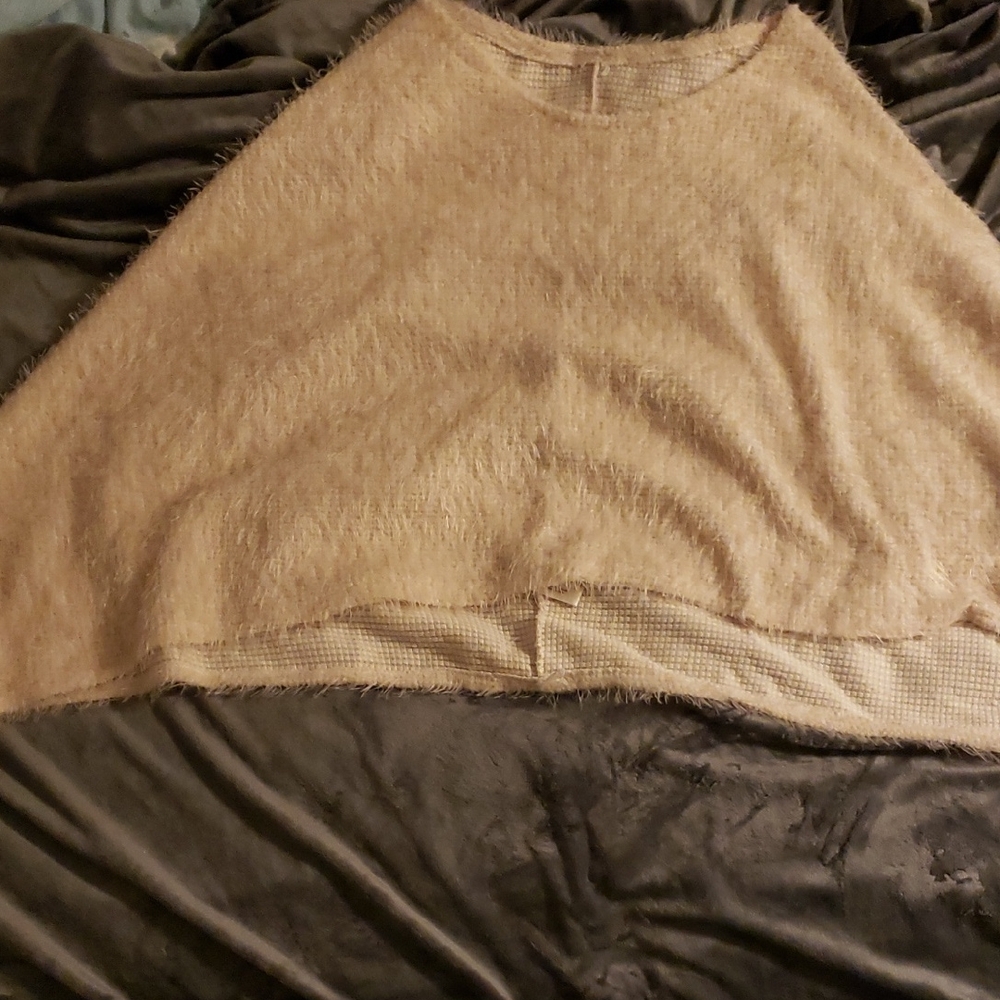 Cream lightweight Sweater poncho SOFT